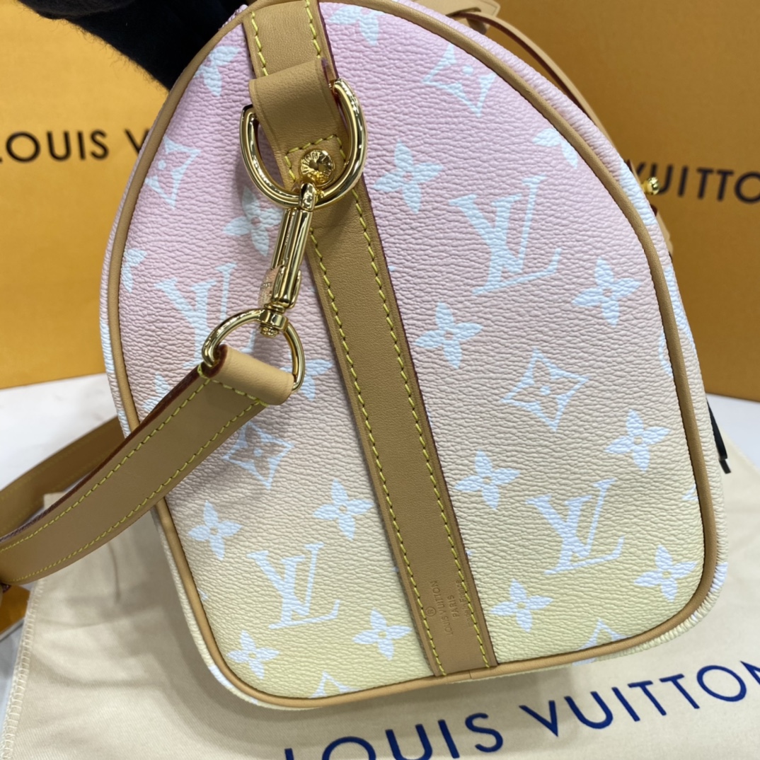 Louis Vuitton SPEEDY BANDOULIERE 25 Monogram Handbag M45722 Brume Gray